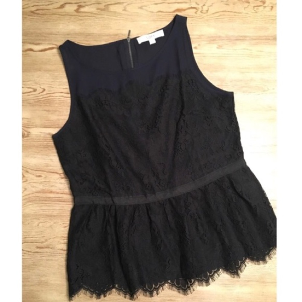 LOFT lace peplum top